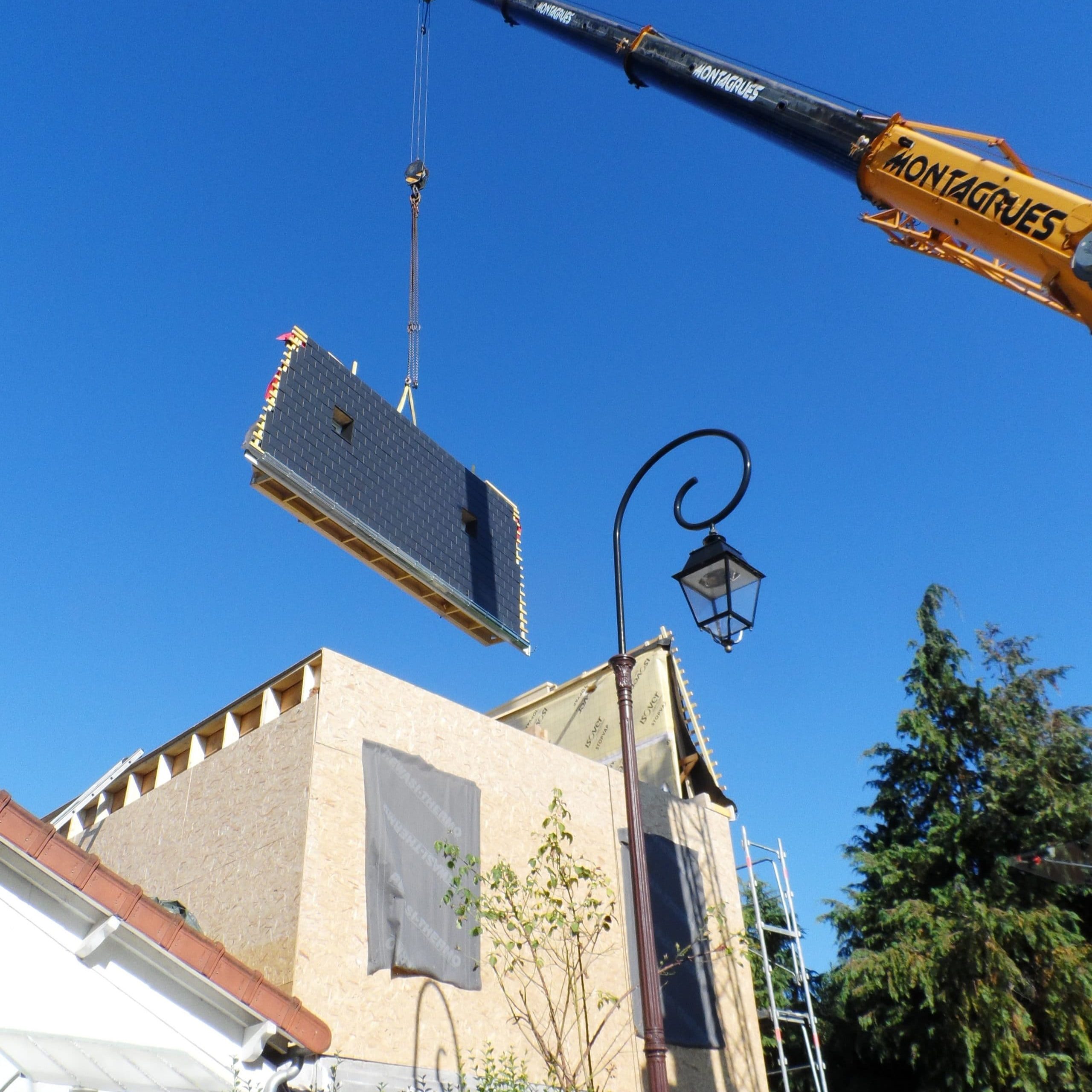 extension réhausse bois maison