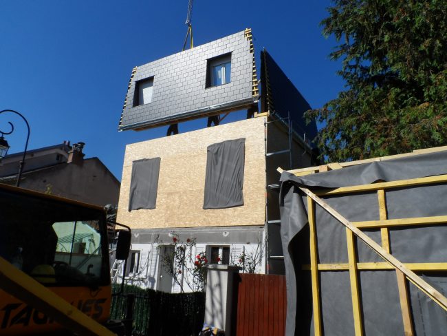 extension réhausse bois maison