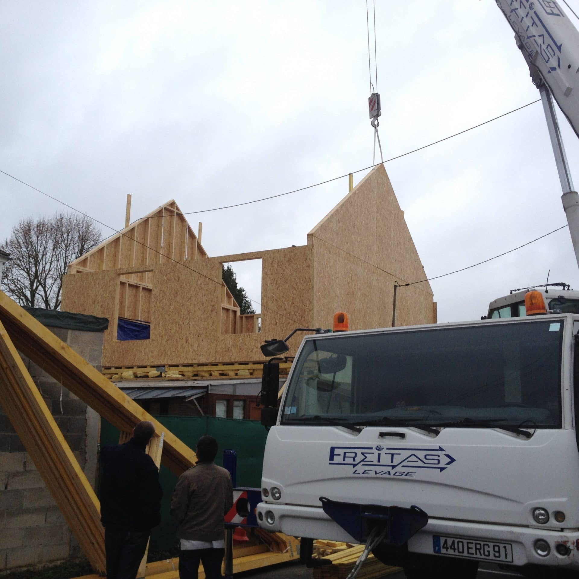 extension réhausse bois maison
