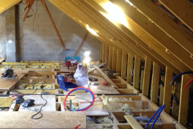 aménagement comble pose plomberie